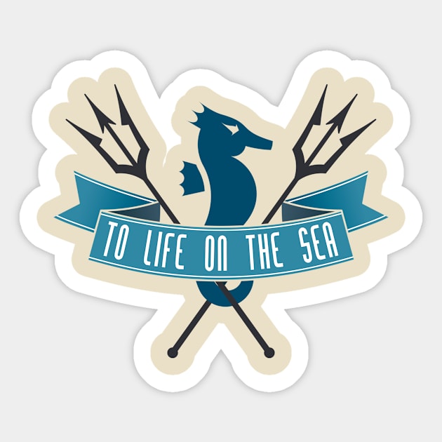 To Life on the Sea Sticker by The Lucid Frog